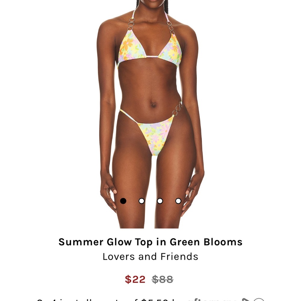 NWT Lovers + Friends Bikini Bottom in Yellow and Pink - size XS